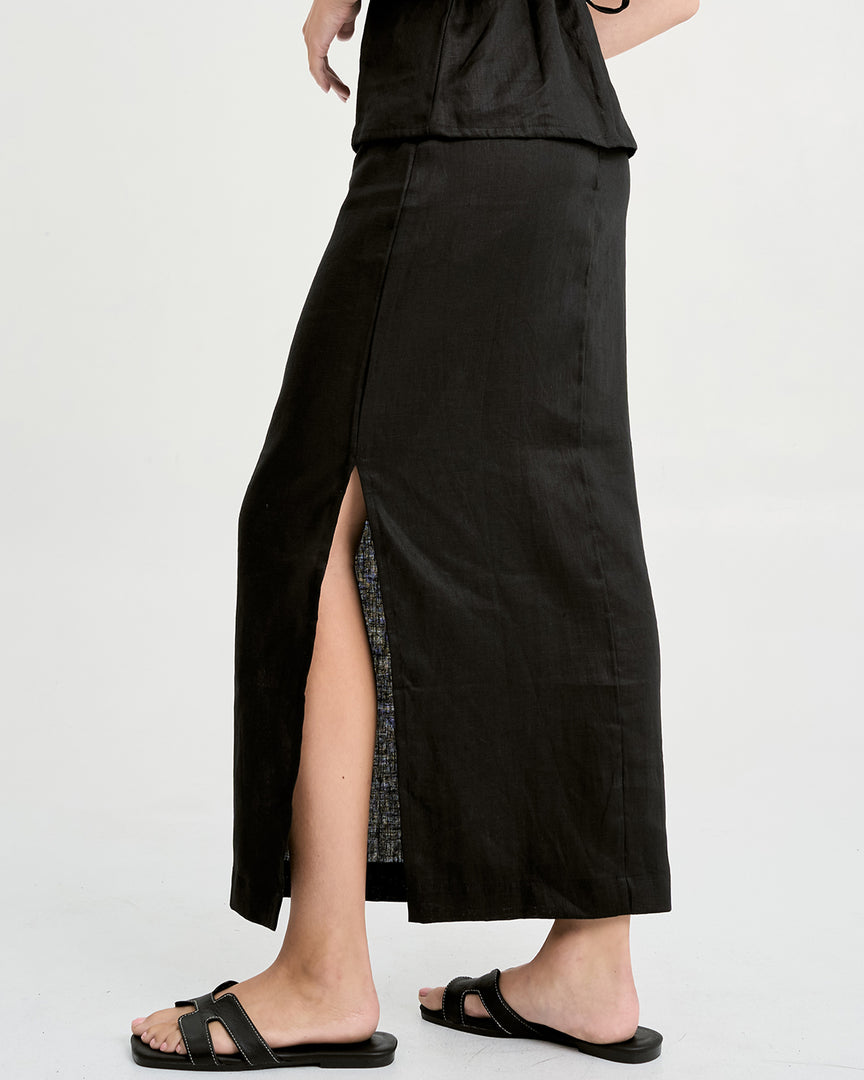 Hampton Midi Skirt Black 3