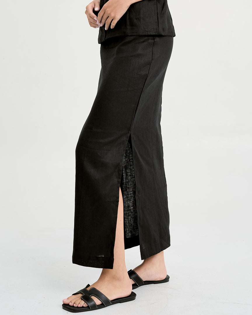 Hampton Midi Skirt Black 2