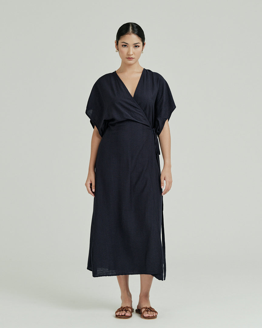 London Wrap Midi Dress