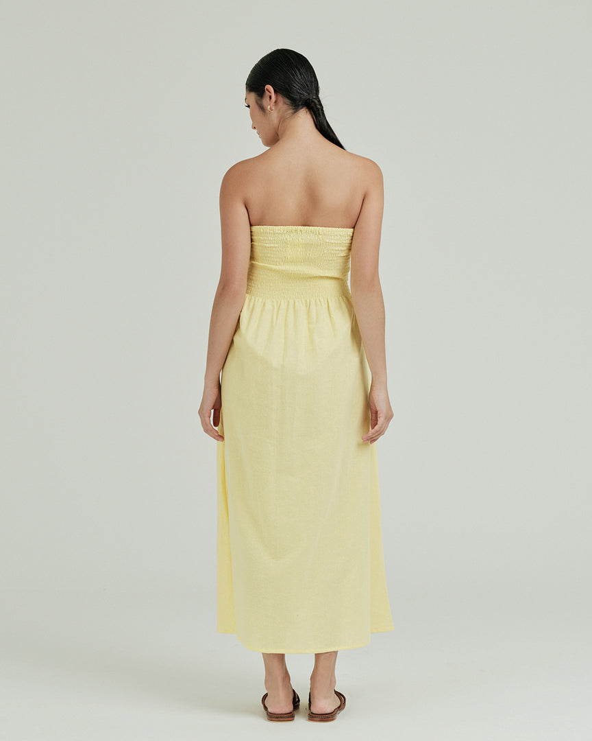 Oliver Strapless Midi Dress