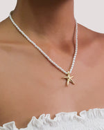 Load image into Gallery viewer, Starfish Pearl Necklace
